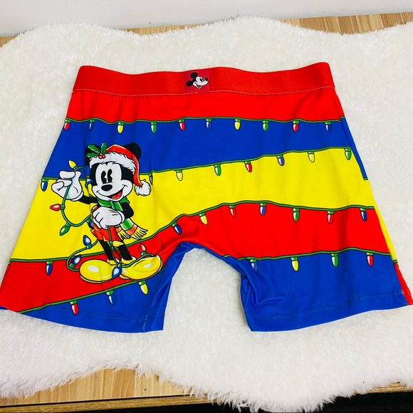 NEW Disney Crazy Boxer 2 Pack Mickey Mouse Christmas Lights Sz Large - Picture 2 of 5
